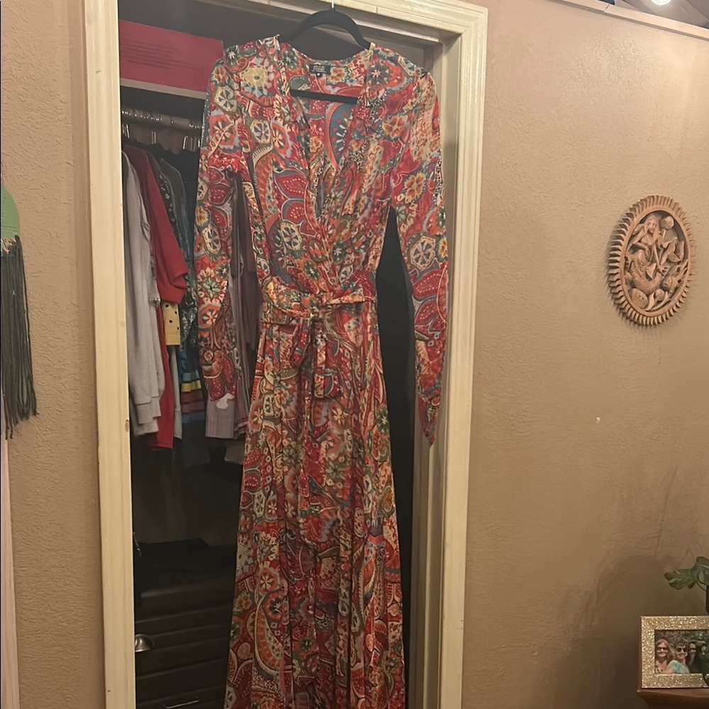 Floral Long Sleeve Maxi Dress